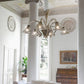 Sylcom Grimani 1479/6-K-FU Smoked Chandelier in Polished Chrome Metal Finish