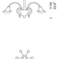 Sylcom Grimani 1479/A2-D-D.A Amber Detailing Wall Lamp in Polished Gold Metal Finish