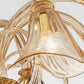 Sylcom Grimani 1479/A2-D-D.A Amber Detailing Wall Lamp in Polished Gold Metal Finish
