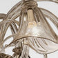 Sylcom Grimani 1480/3-K-FU Smoked Ceiling Lamp in Polished Chrome Metal Finish