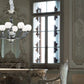 Sylcom Gritti 1530/5-K-DEN Milky Ivory and Smoked Chandelier in Polished Chrome Metal Finish
