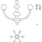 Sylcom Gritti 1530/5-K-DEN Milky Ivory and Smoked Chandelier in Polished Chrome Metal Finish