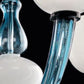 Sylcom Gritti 1531/6-D-TOP Milky White Clear and Clear Chandelier in Polished Chrome Metal Finish