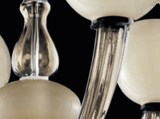 Sylcom Gritti 1531/6-K-TOP Milky Denim and Denim Wall Lamp in Polished Gold Metal Finish