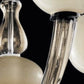 Sylcom Gritti 1531/8-D-OCE Milky Denim and Denim Wall Lamp in Polished Chrome Metal Finish