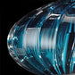 Sylcom Igloo 2060-NNS-DEN Blue Denim Table Lamp in Brushed Black Nickel Metal Finish