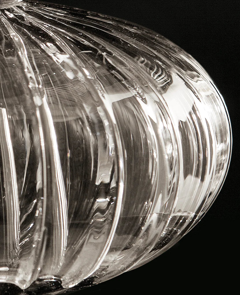 Sylcom Igloo 2061-D-FU Smoked Table Lamp in Polished Gold Metal Finish
