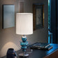 Sylcom Igloo 2061-D-GRY Grey Table Lamp in Polished Gold Metal Finish