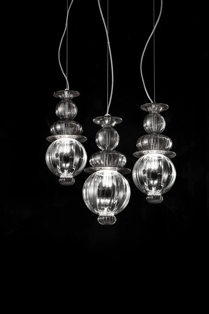 Sylcom Igloo 2066-K-GRY Grey Suspension in Polished Chrome Metal Finish