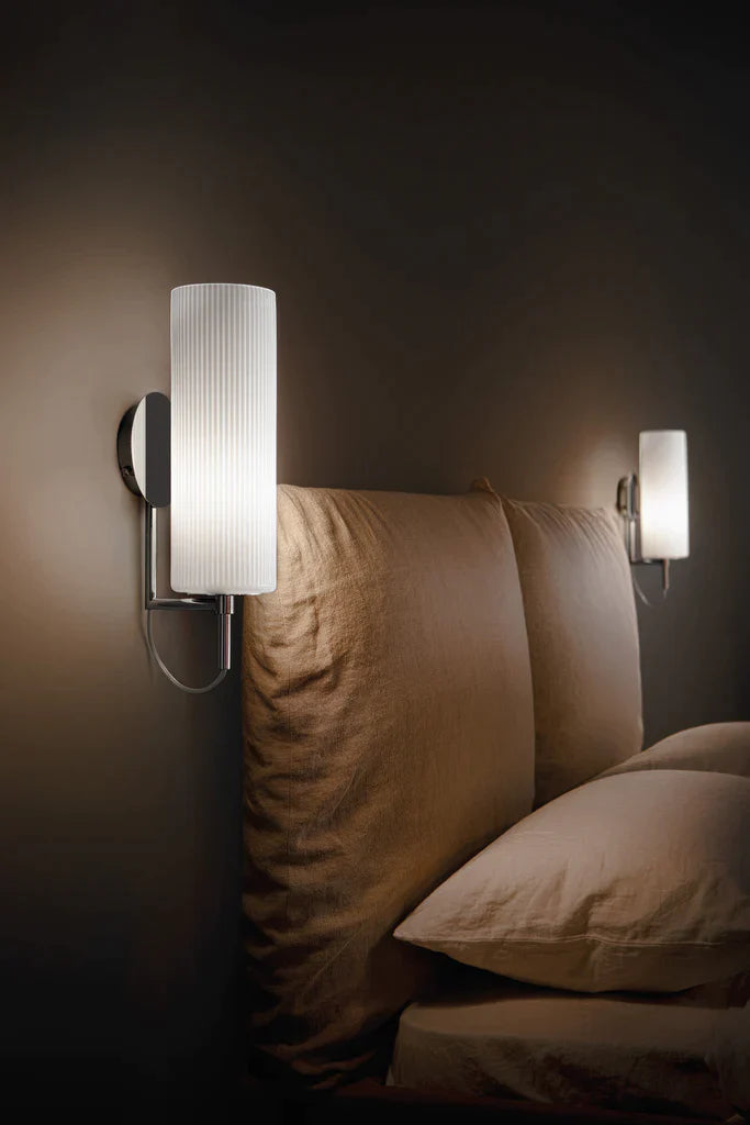 Sylcom Korinthos 0037-K-BL Milk White Clear Wall Lamp