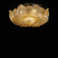 Sylcom Loredan 1397/102-B-GR.A Amber Graniglia Ceiling Lamp in White Metal Finish