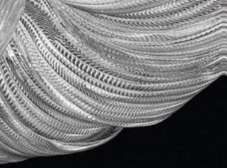 Sylcom Loredan 1397/64-B-CR Clear Ceiling Lamp in White Metal Finish