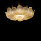 Sylcom Loredan 1400/102-D-CR Clear Ceiling Lamp in Polished Gold Metal Finish