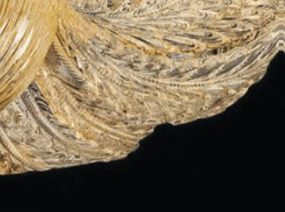 Sylcom Loredan 1400/64-B-ORO 24 Kt Gold Ceiling Lamp in White Metal Finish
