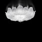 Sylcom Loredan 1400/84-B-GR.CR Clear Graniglia Ceiling Lamp in White Metal Finish