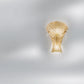 Sylcom Loredan 1402-D-GR.A Amber Graniglia Wall Lamp in Polished Gold Metal Finish