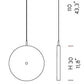 Sylcom Lulù 601-NNS-AMT Amethyst Suspension in Brushed Black Nickel Metal Finish