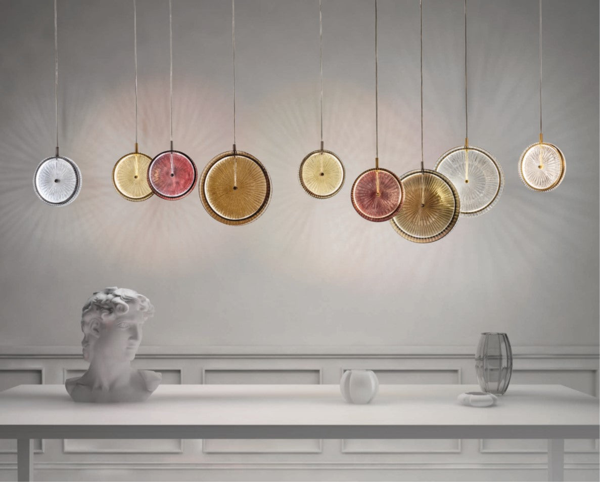Sylcom Lulù 602-OS-OCE Ocean Suspension in Brushed Gold Metal Finish