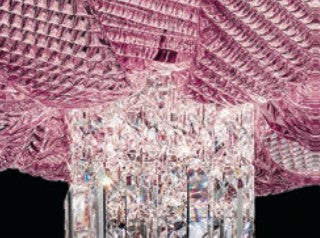 Sylcom Manin 420/192-B-AMT Amethyst Ceiling Lamp in White Metal Finish