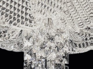 Sylcom Manin 420/192-B-CR Clear Ceiling Lamp in White Metal Finish