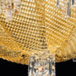 Sylcom Manin 420/46-B-AMB Amber Ceiling Lamp in White Metal Finish
