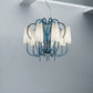 Sylcom Margot 2900/8-K-DEN Blue Denim Suspension in Polished Chrome Metal Finish