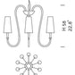 Sylcom Margot 2950/10-K-CR Clear Suspension in Polished Chrome Metal Finish