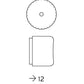 Sylcom Mask 0120-B-FU Smoked Wall Lamp in White Metal Finish