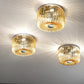 Sylcom Mask 0120-K-AS Submerged Amber Wall Lamp in Polish Chrome Metal Finish