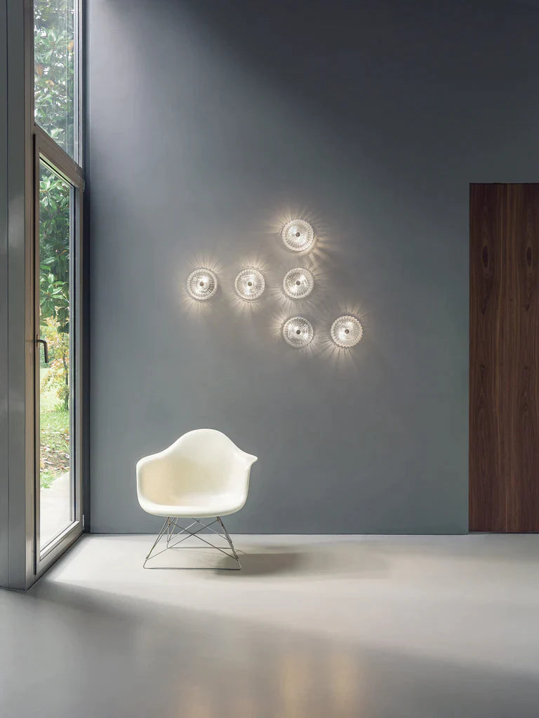 Sylcom Mask 0120-K-CR Clear Wall Lamp in Polish Chrome Metal Finish
