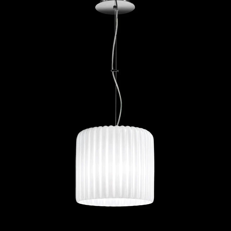 Sylcom Mask 0122-K-BL Milk White Ivory Wall Lamp in Polish Chrome Metal Finish