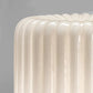 Sylcom Mask 0124-K-BL Milk White Ivory Wall Lamp in Polish Chrome Metal Finish