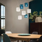 Sylcom Mask 0124-K-DEN Blue Denim Wall Lamp in Polish Chrome Metal Finish