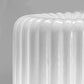 Sylcom Mask 0128-K-BL Milky White Clear Wall Lamp in Polish Chrome Metal Finish