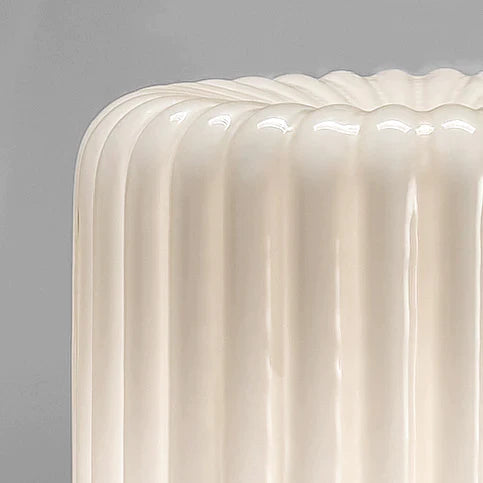 Sylcom Mask 0129-K-BLAV Milk White Ivory Wall Lamp in Polish Chrome Metal Finish