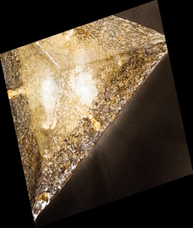 Sylcom Memmo 1171/32-D-GR.A Amber Graniglia Ceiling lamp in Polished Gold Metal Finish