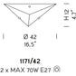 Sylcom Memmo 1171/42-D-CO Opaque Clear Ceiling lamp in Polished Gold Metal Finish