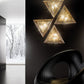 Sylcom Memmo 1171/52-D-GR.A Amber Graniglia Ceiling lamp in Polished Gold Metal Finish