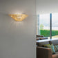 Sylcom Memmo 1173/A1-D-GR.A Amber Graniglia Ceiling lamp in Polished Gold Metal Finish