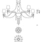 Sylcom Michiel 670/12+12-D-OCE Ocean with lead pendants Chandelier in Polished Gold Metal Finish