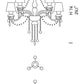 Sylcom Michiel 670/3+3-K-CR Clear with lead pendants Chandelier in Polished Chrome Metal Finish