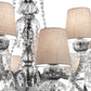 Sylcom Michiel 670/6+6-D-GRY Gray with lead pendants Chandelier in Polished Gold Metal Finish
