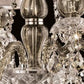 Sylcom Michiel 670/8+8-D-FU Smoked with lead pendants Chandelier in Polished Gold Metal Finish