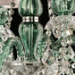 Sylcom Michiel 672/A3+2-K-OCE Ocean with lead pendants Wall Lamp in Polished Chrome Metal Finish