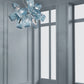 Sylcom Mocenigo 400/9-K-DEN Blue Denim Suspension in Polished Gold Metal Finish