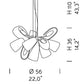 Sylcom Mocenigo 400/9-NN-AMB Amber Suspension in Black Nickel Metal Finish