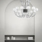 Sylcom Modà 2800/12-NNS-CR Clear Suspension in Brushed Black Nickel Metal Finish