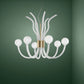 Sylcom Modà 2800/6-OS-BL Milk White Clear Suspension in Brushed Gold Metal Finish