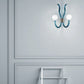 Sylcom Modà 2800/A2-NNS-DEN Blue Denim Wall Lamp in Brushed Black Nickel Metal Finish