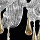 Sylcom Molin 1386/48-D-CR.FU Crystal and smoked drops Ceiling Lamp in Polished Gold Metal Finish